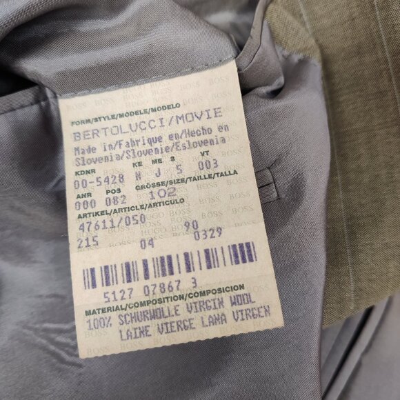 Hugo Boss Men's Pin Striped Blazer Jacket Size 44 Slim Fit Wool Quiet Luxury - Picture 4 of 8